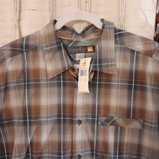 Quicksilver Short Sleeve Button Front Waterman Collection Shirt Lg NWT