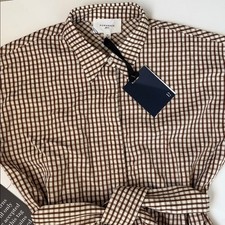 Abito Tuckernuck Pomander Place Marrone Gingham Seersucker Zacara Taglia Media