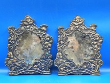 Pair of 1800XIX Sec Sacred Art Chies Silver Metal Carthage Mirrors