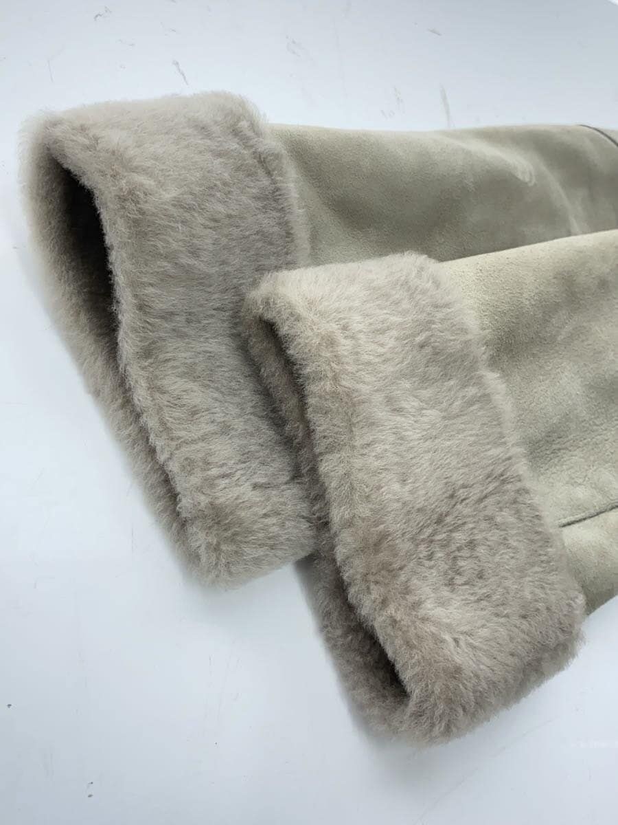 ALTRA Armani Collezioni Altro Cappotto Mouton 38 Pelle di Pecora Grigio con Cintura