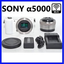 Sony  5000 Mirrorless Camera White 16-55mm Lens Wi-Fi 20.1MP Japan