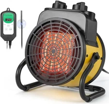 Trustech 1500W Greenhouse Heater with Digital Thermostat,Overheat Protection