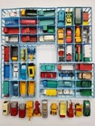 Vintage Lot of 59 Matchbox Lesney Die Cast Cars 1965-1969 with Case