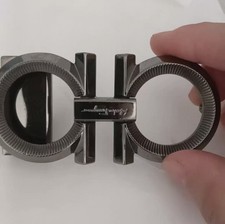 Ferragamo silver Classic 8-shaped design belt buckle copper for 33-34mm belt