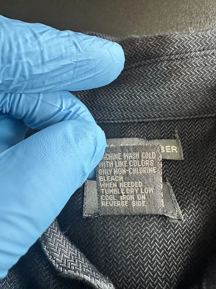 Camisa Bruno Para Hombre Talla L Gamuza Microfibra Espiga Manga Larga Con Botones Foto 3 de 4