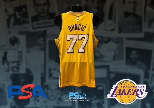 Luka Doncic Signed Auto Nike LA Lakers Lore Series Basketball Jersey PSA COA BJ5