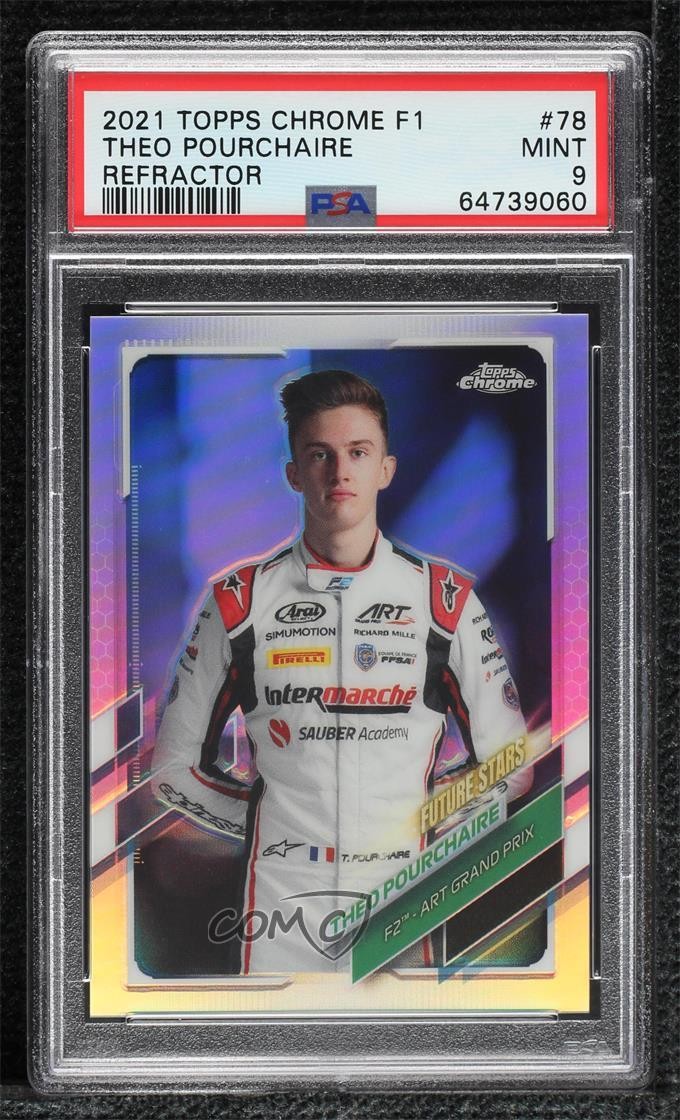2021 Topps Chrome Formula 1 Refractor Theo Pourchaire Théo #78 PSA 9 MINT 0hc0