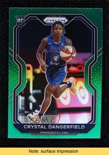 2021 Panini Prizm WNBA Green Prizm Crystal Dangerfield #41 Rookie RC READ 4x2