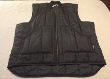 Vtg Walls Blizzard-Pruf Insulated Puffer Vest Mens 3XL Black Made In USA EUC