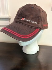 Audi Sport Quattro Hat Embroidered Logo Adjustable Strapback Automotive Cap