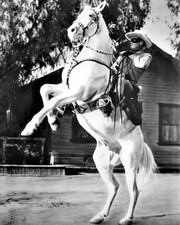 1933 THE LONE RANGER and Silver Glossy 8x10 Photo CLAYTON MOORE Print