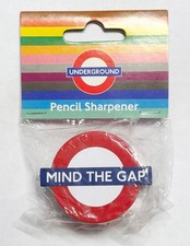 LONDON UNDERGROUND ROUNDEL "MIND THE GAP" LOGO PENCIL SHARPENER STOCKING STUFFER