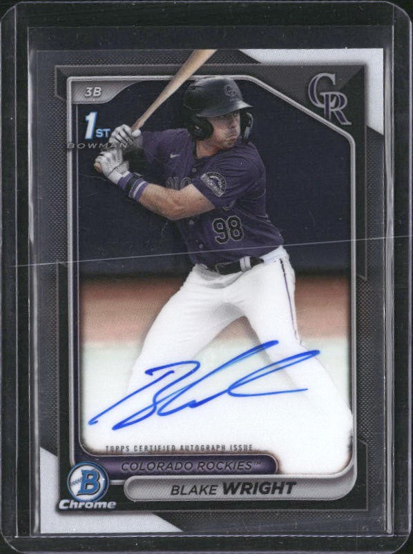 2024 Bowman Draft #CPA-BW Blake Wright Chrome Prospect Autographs