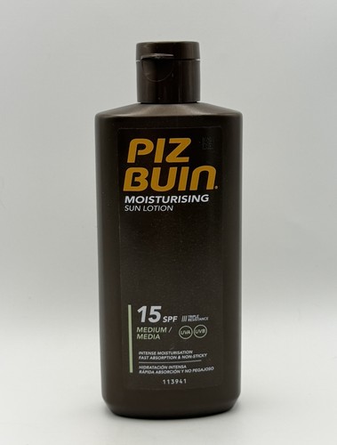 Piz Buin Moisturising Sun Lotion SPF15 200ml UVA UVB Water Resistant