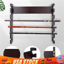 6 Sticks Horizontal Storage Pool Cue Rack Wall Mounted Billiard Cue Holder Rack