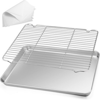 TeFar Stainl Steel Baking Sheet, 17.6 x 13 x 1inch Half Baking Pan