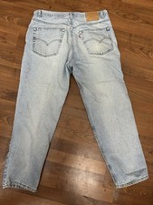 Vintage Levis 550 Relaxed Fit Jeans Mens Blue Denim Made in USA Size 38x30
