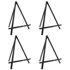 4pk 12" Black Wood Display Stand A-Frame Artist Easel Adjustable Table Tripod