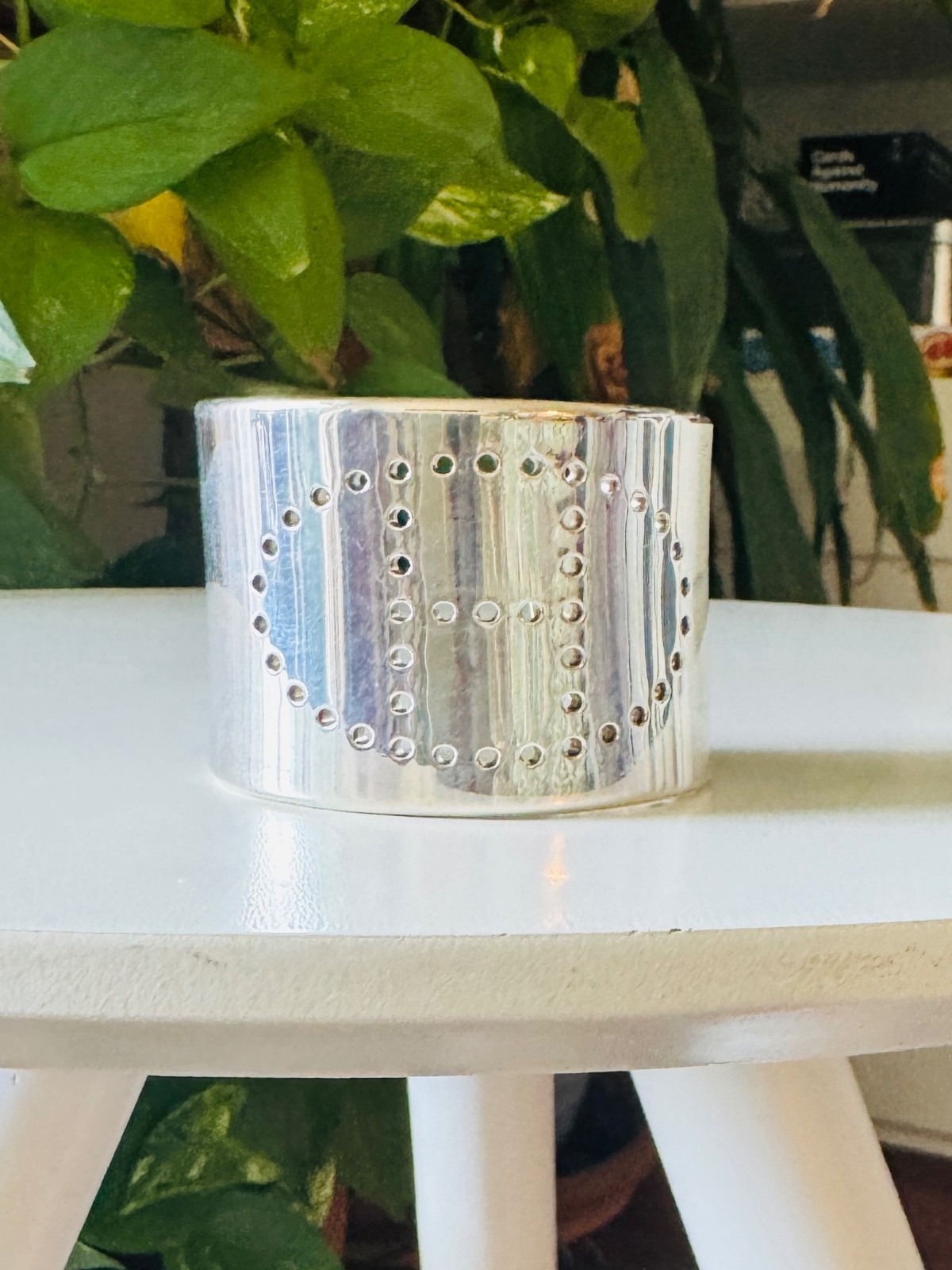 Hermès Eclipse Bracelet Sterling Silver Cuff -X S… - image 1