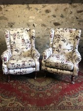 BEAUTIFUL WINGBACK ARMCHAIRS X 2