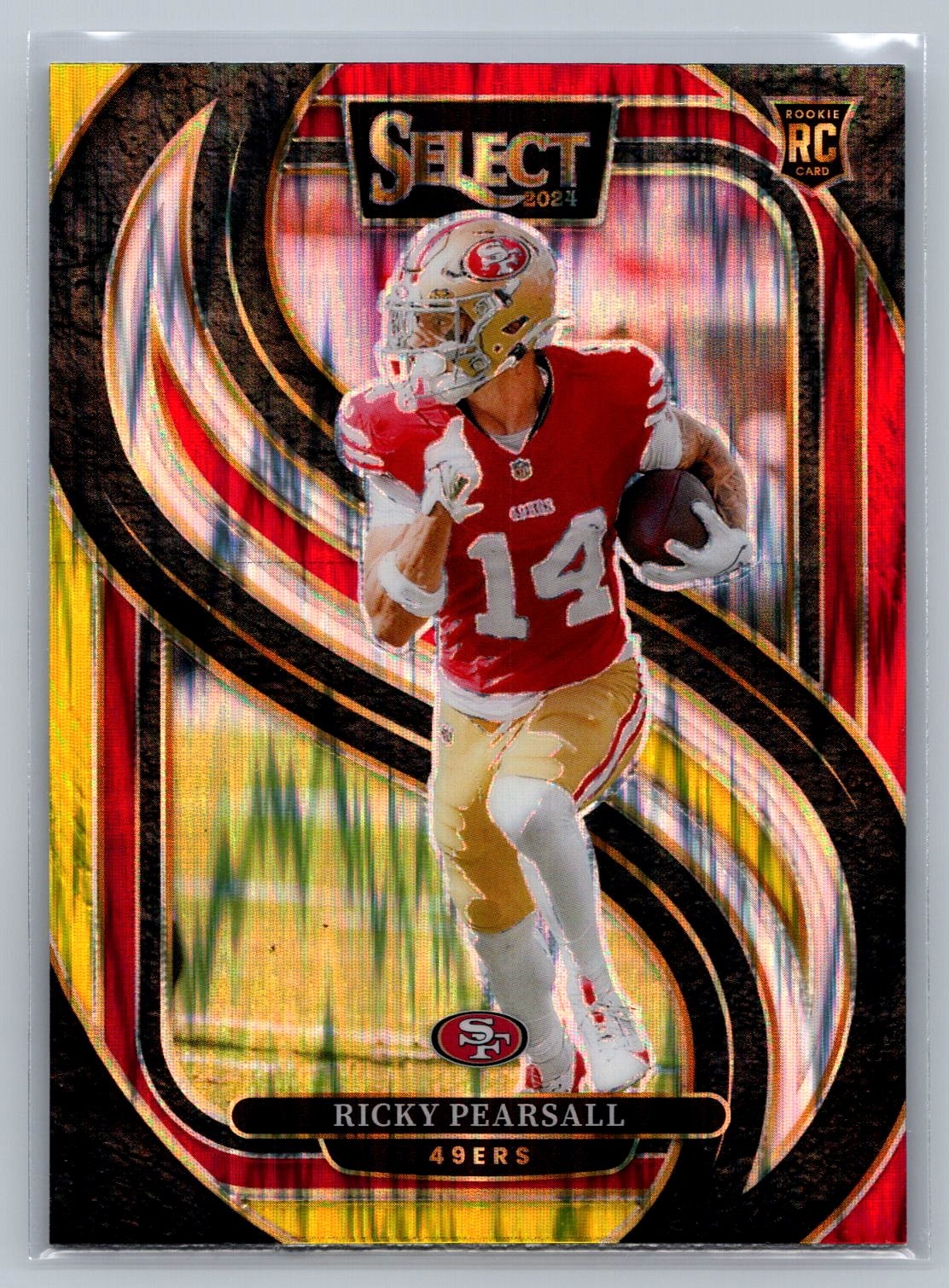 Ricky Pearsall 2024 Select Rookie Premier Red and Yellow Shock Prizm #173