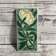 Motawi Tileworks Blue Floral White Peony Handmade Art Pottery Tile 4