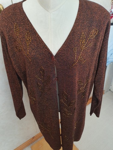 New Longer Length Cardigan Top. Free Size. Summer Top. Long Sleeves Deep Gold - Picture 2 of 11