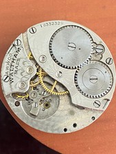 VINTAGE 3/0S WALTHAM POCKET WATCH MOVEMENT, GR. 310, FOR PARTS ONLY, YEAR 1912