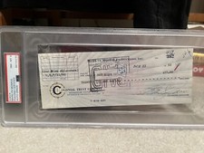 Signed Marilyn Monroe Check 1960 PSA/DNA Authenticated & Graded NM to MT 8