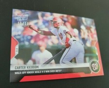 🔥 2021 TOPPS NOW # 766 CARTER KIEBOOM Walk-Off Knock - Red Parallel #10/10 🔥