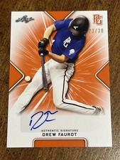 DREW FAUROT 2021 LEAF PERFECT GAME ORANGE AUTOGRAPH #23/30 FLORIDA ST MARLINS