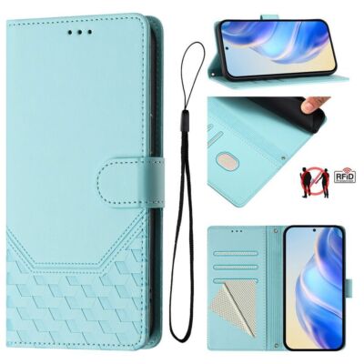 For iPhone 16 Pro Max 15 Pro 14 13 Mini 12 11 Solid Color Honeycomb Pattern Case