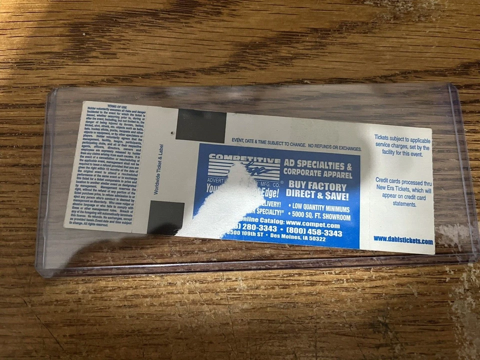 Wells Fargo Arena UNUSED 07/29/2007 Keith Urban Love, Pain Crazy World Ticket - Image 2 of 2