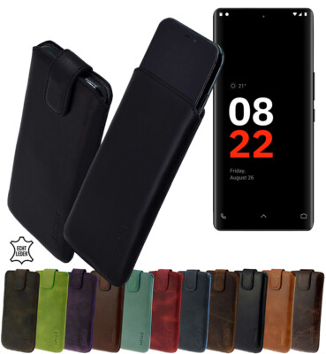 Suncase  Hülle Tasche Echt Leder Handyhülle Case Etui für Volla Phone Quintus