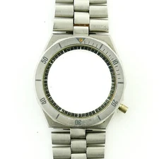 HEUER 980.004 DIVER 1000 STAINLESS STEEL CASE AND BRACELET FOR PARTS OR REPAIRS