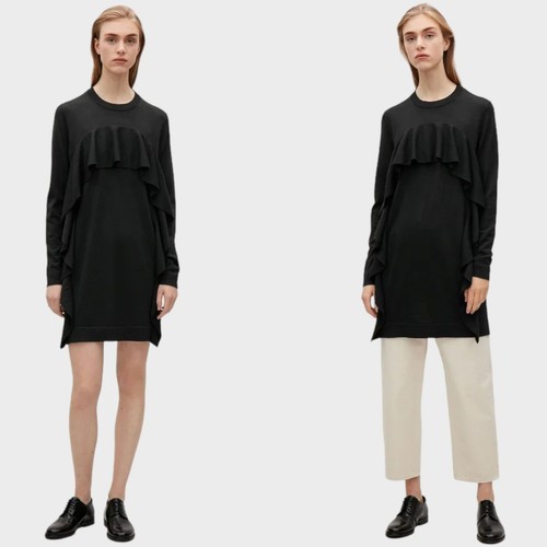 ANDREA&CO. ASYMMETRY FRILL&PLEATS DRESS