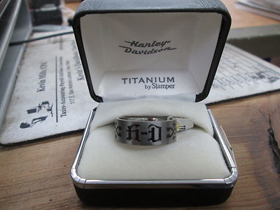 Harley Davidson Stamper Antiqued Brushed Titanium Ring TR37 | eBay