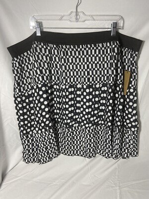 NWT Maree pour toi Nordstrom Pleated polka dot color block skirt extra large