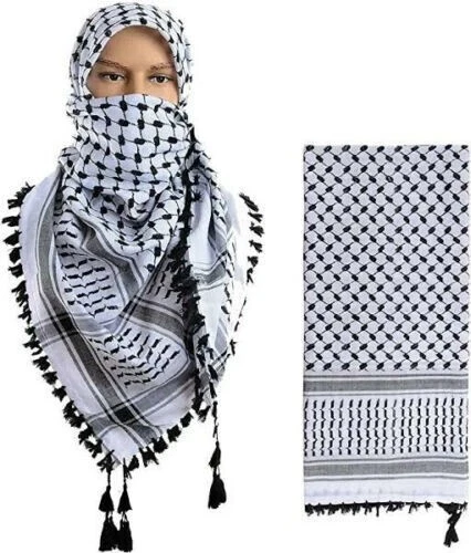 black and white scarf women
