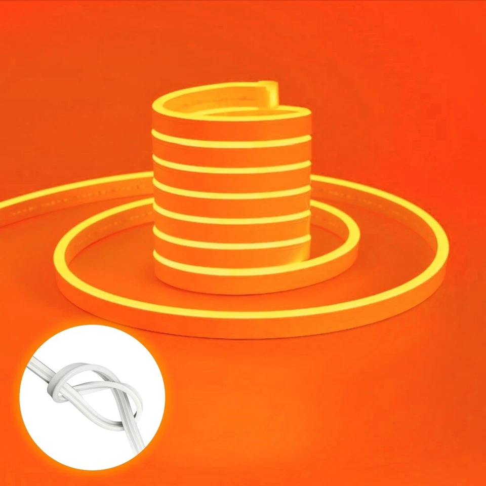 100ft LED Flex Neon Rope Light Strip Building Wedding Garden Sign Decor Outdoor - Image 4 of 4