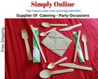 50 100 200 Wood Eco Knife Fork Spoons Napkin Chopsticks - Party  catering Supply