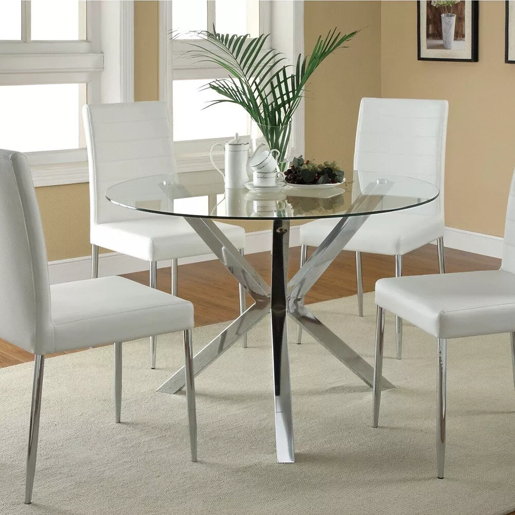 Large round glass dining table outlet