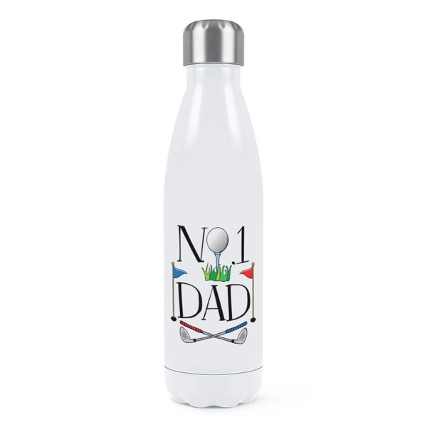 No.1 Dad Golf Doppelwand Wasserflasche Lustig Des Vaters Tag Geschenk Sport-image