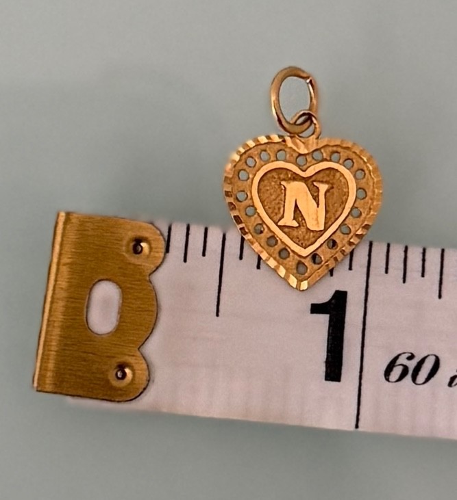 22K Solid Yellow Gold Flower Pendant Genuine Hall… - image 7