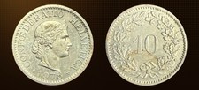 1978 Swiss 10 Rappen Foreign World Coin KM#27 (z1280)