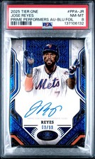 2025 TOPPS TIER ONE PRIME PERFORMERS AUTOS BLUE FOIL JOSE REYES 9/99 PSA 8