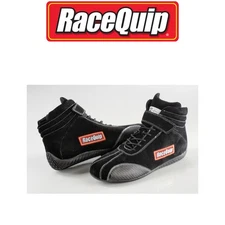RaceQuip 30500125 Euro Carbon-L Series Race Shoes SFI 3.3/ 5; Black Size 12.5