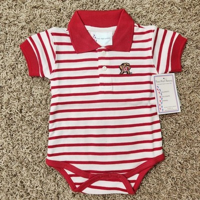 Maryland Terrapins Two Feet Ahead Baby Bodysuit 6 Months NWT Red White