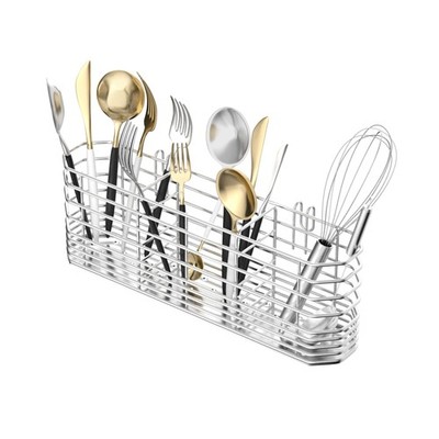 Utensil Holder for Sink, Sus304 Stainless Steel Rust Silverware Cutlery Flatw...