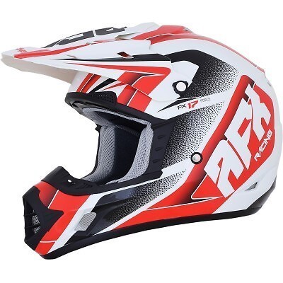 AFX FX-17 Adult Full Face Helmet - Force Pearl White/Red Size